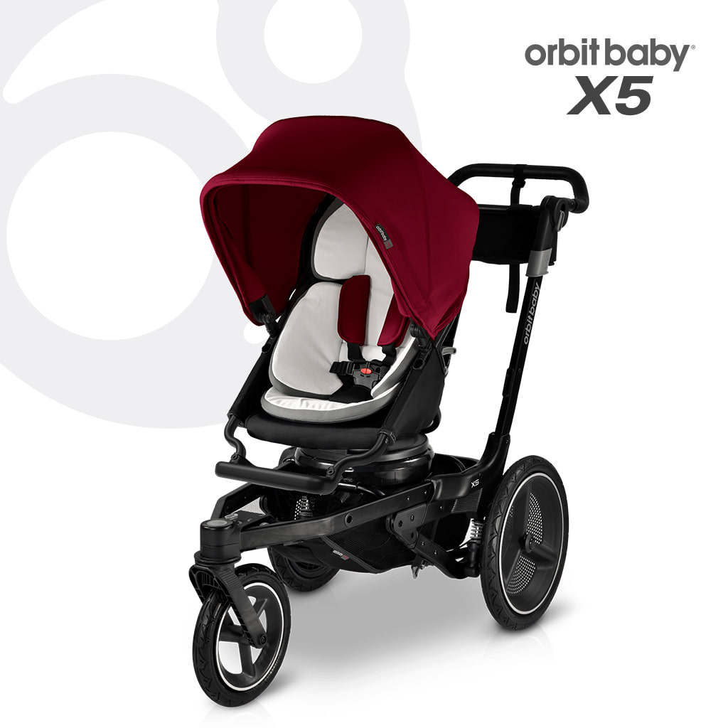 [오르빗] X5 디럭스 아기 신생아 조깅 유모차 - 블랙 (블랙 시트 / 선쉐이드 색상선택)